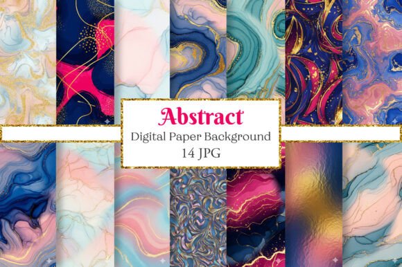 Download Blue, Pink &amp; Gold Abstract Backgrounds - Backgrounds Collection