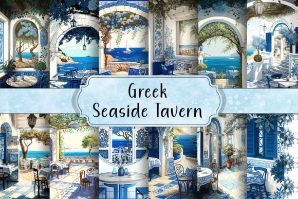 Download Greek Seaside Tavern Backgrounds - Backgrounds Collection
