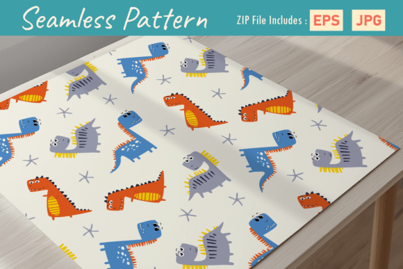 Download Cute Dinosaur Seamless Kids Pattern - Cute Collection
