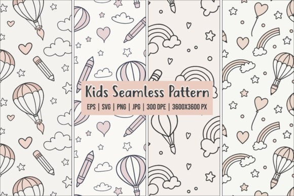 Download Cute Seamless Kids Pattern Bundle - Cute Collection