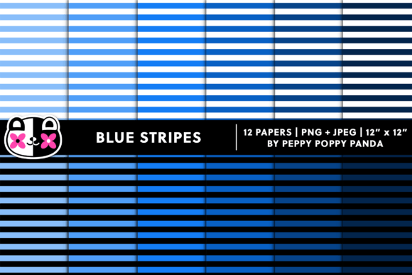 Download Cute Blue Stripes Pattern Digital Paper - Cute Collection