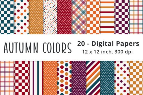 Download Autumn Colors Digital Paper Backgrounds - Backgrounds Collection