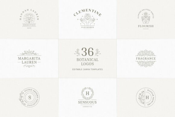 Download 36 Botanical Logo Templates | Canva - Premium Resources