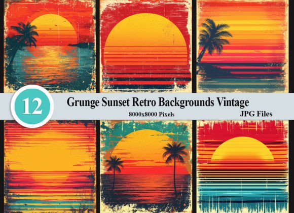 Download Grunge Sunset Retro Backgrounds Vintage - Backgrounds Collection