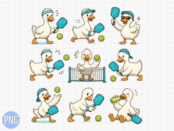 Download Funny Cute Ducks Pickleball Pack PNG - Cute Collection