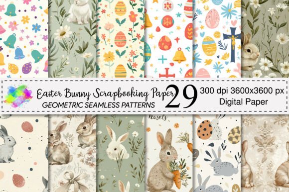 Download Easter Bunny Scrapbooking Paper - Scrapbooking Collection
