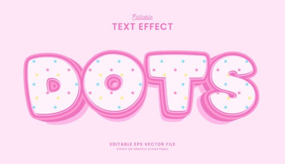 Download Cute Pink Pastel Dots Text Effect - Cute Collection