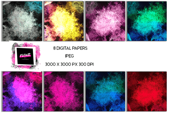 Download Grunge Digital Scrapbooking Papers Set - Scrapbooking Collection