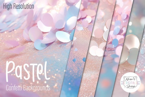 Download Pastel Confetti Backgrounds Bundle - Backgrounds Collection